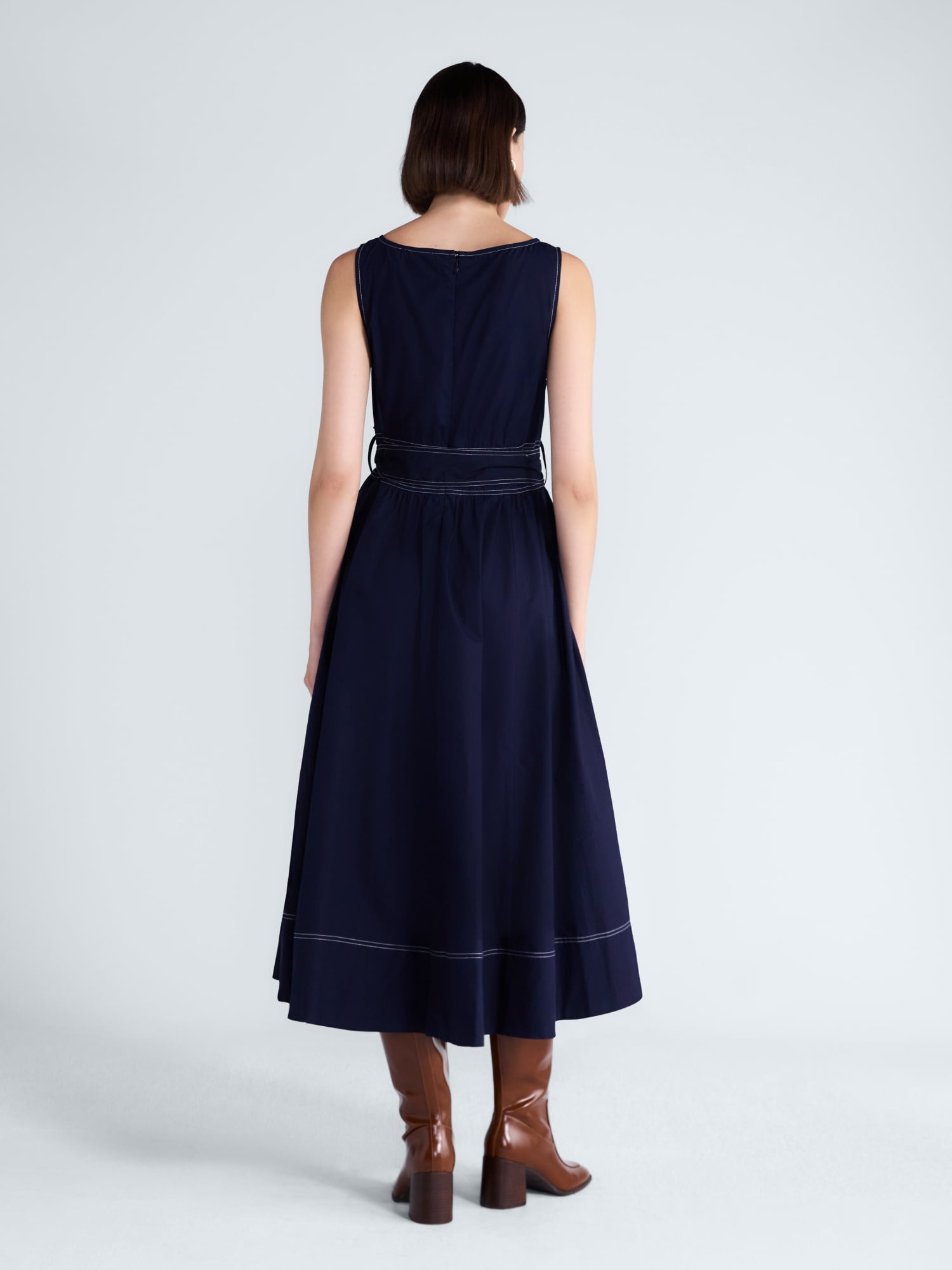 Free Assembly Women's Sleeveless Cotton Boatneck Maxi Dress, Sizes XS-XXL
