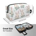 thumbnail image 4 of Goofa Rabbit And Flower Printed Toiletry Bag with Handle,Large Capacity Travel Makeup Cosmetic Bag for Women, Carry on Airport Airline Compliant Bag, 4 of 9