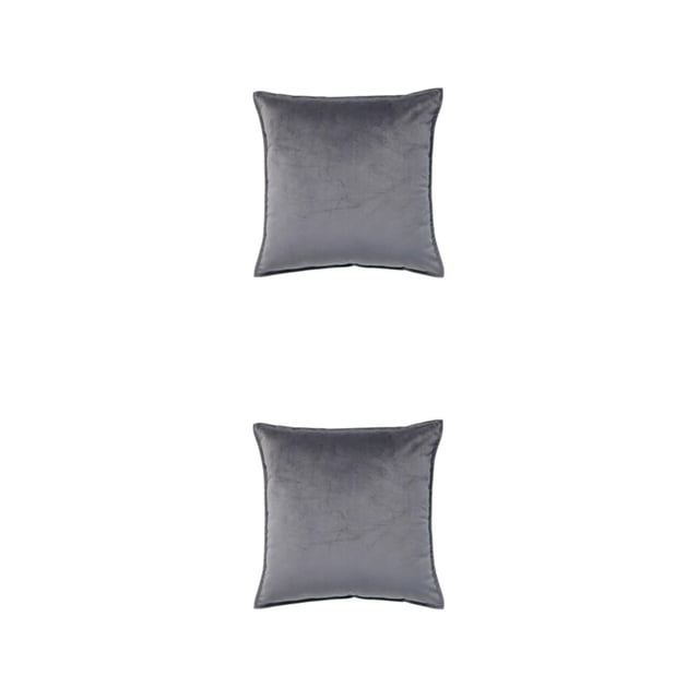 Injueey Funda de cojín de asiento Funda de almohada suave Oscuro Gris oscuro 50x50cm 2Conjunto