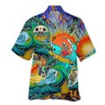 thumbnail image 5 of Camisetas con gráficos de perro flamenco para hombre, ropa con estampado 3D, camisas hawaianas de playa, camisetas de manga corta Y2K, ropa vintage, blusa con solapa, 5 of 5