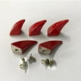 thumbnail image 3 of Rongfmy 5pcs Shape Studs Rivets for Hat Bag Leather Craft Decoration Red, 3 of 6