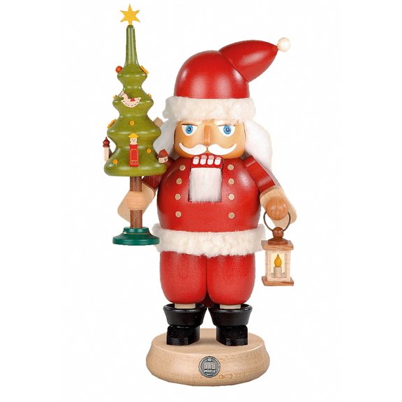 German nutcracker Santa Claus, height 23 cm / 9 inch, original Erzgebirge by Müller Seiffen