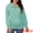 Green, variant on Women's Nursing Hidden Zipper Long Sleeve Polo Shirt L Green