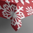 thumbnail image 5 of Red Christmas Snowflake Pattern Square Tablecloth,Waterproof Square Table Cover,Wipeable Spillproof Washable Table Cover for Home Kitchen Party Decor 60"x60"(152x152cm), 5 of 6