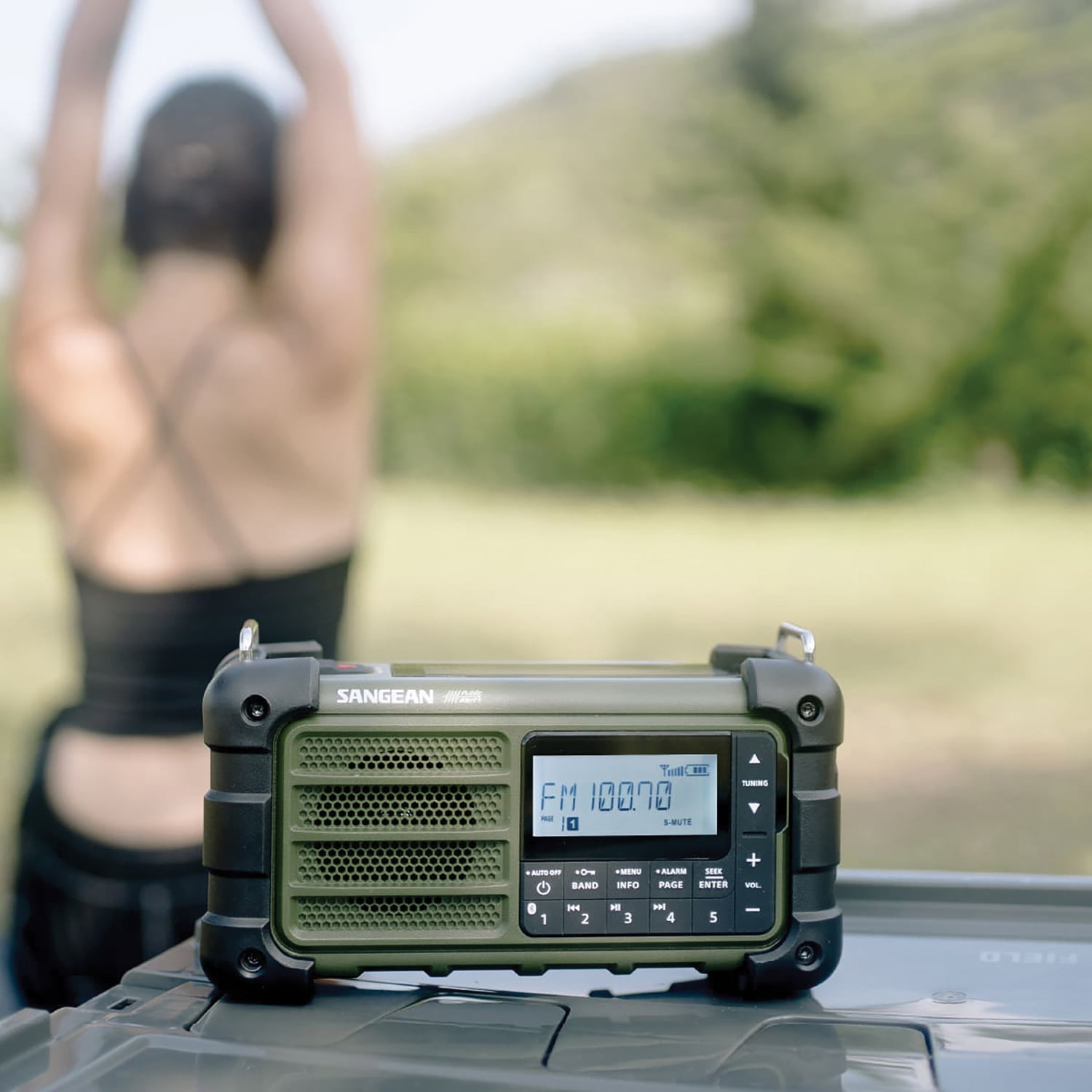 Sangean Portable AM/FM Portable Weather Radio, Forest Green, MMR-99 FCC, MMR-99