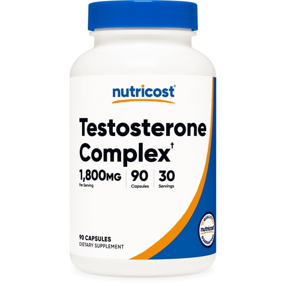 Nutricost Testosterone Complex (90 Capsules) - 1800mg Per Serving, Supplement
