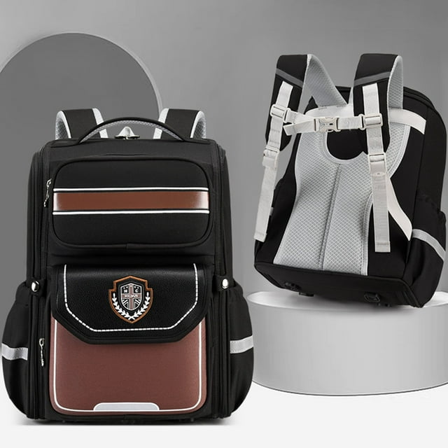 Mochila escolar de poliéster para estudiantes de primaria, de gran capacidad, estilo británico, con protección para la columna vertebral, para niñas y niños.