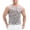 Silver, variant on YAYUBA Men's Striped Sequin Tank Top for Rave, Sparkly Metallic Reflective Mesh Shirts, Gold, XL