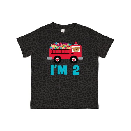 

Inktastic Fire Truck 2nd Birthday Gift Toddler Boy or Toddler Girl T-Shirt