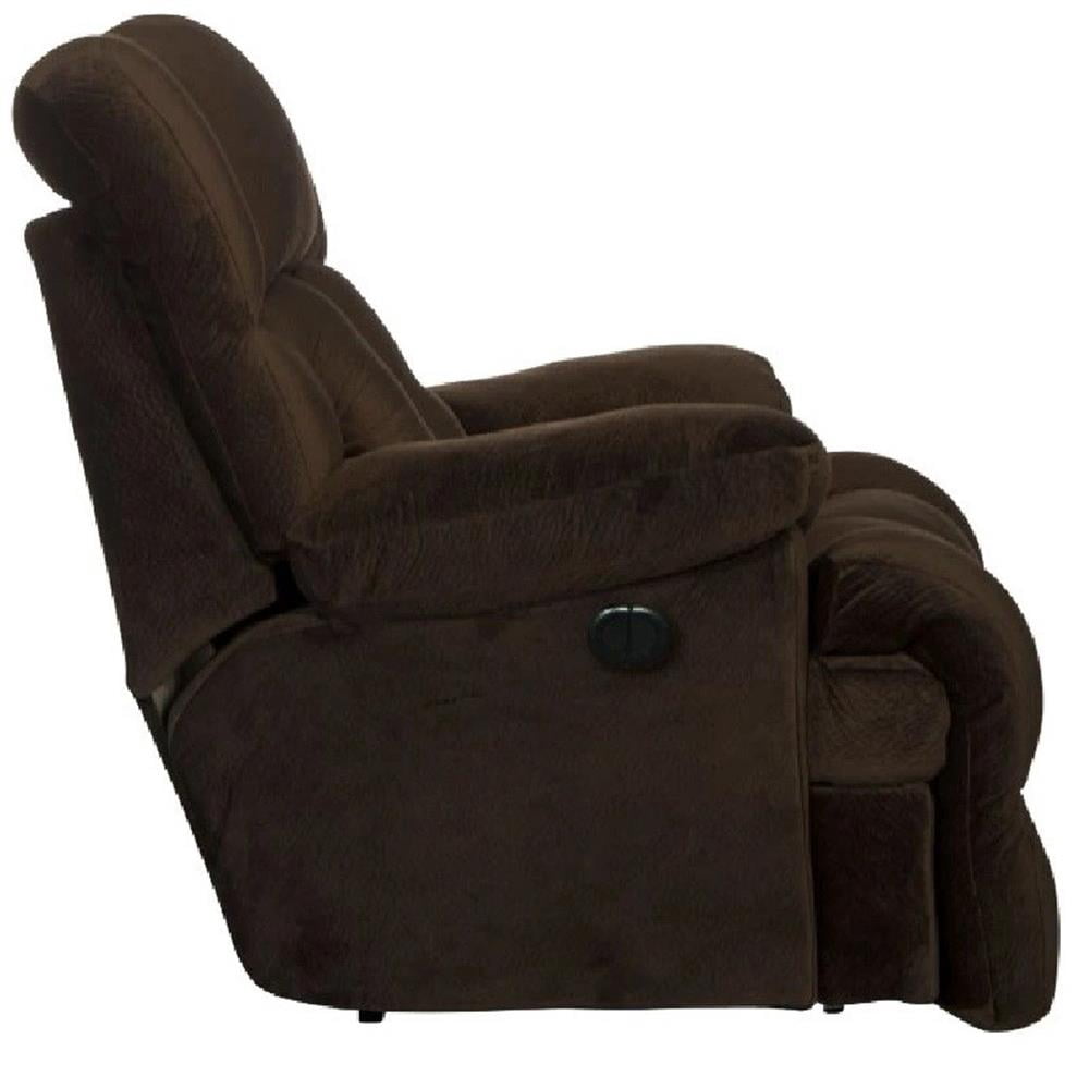 Catnapper Cloud 12 Power Lay Flat Chaise Recliner in Chocolate