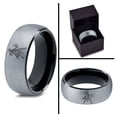 thumbnail image 4 of Tungsten Ring Birthday Gifts Black Wedding Gamer New Dad Gift Lgbtq Heavy Mom Men Gay Set, 4 of 8