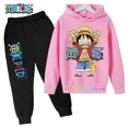 thumbnail image 1 of Sudadera con capucha de Anime de una pieza para niños, jersey de Luffy, sudadera con capucha de gran tamaño, abrigo de Hip Hop, ropa para niños, novedad, 1 of 1