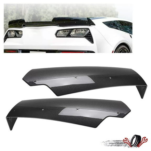 For Corvette C7 Z06 2014-19 Stage 2 Rear Spoiler Lip Side Winglets Trunk Lid