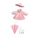 thumbnail image 2 of Divertido traje de ganso con impermeable que se ajusta a una estatua de 58 cm (23 pulgadas) para porche, jardín o patio. Rosa, 2 of 8
