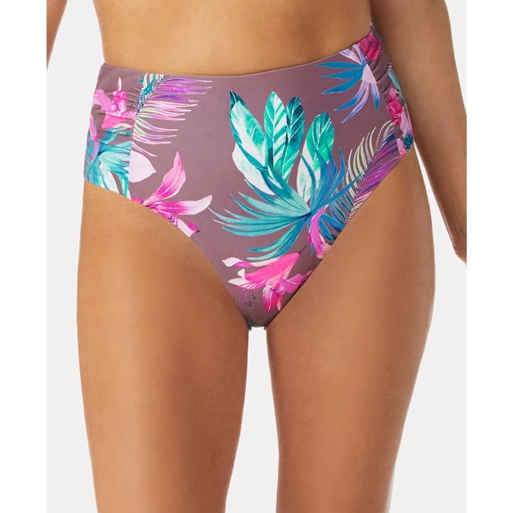 Raisins MULTI PRINT Tahiti Bloom High-Waist Bikini Swim Bottom, US X-Large