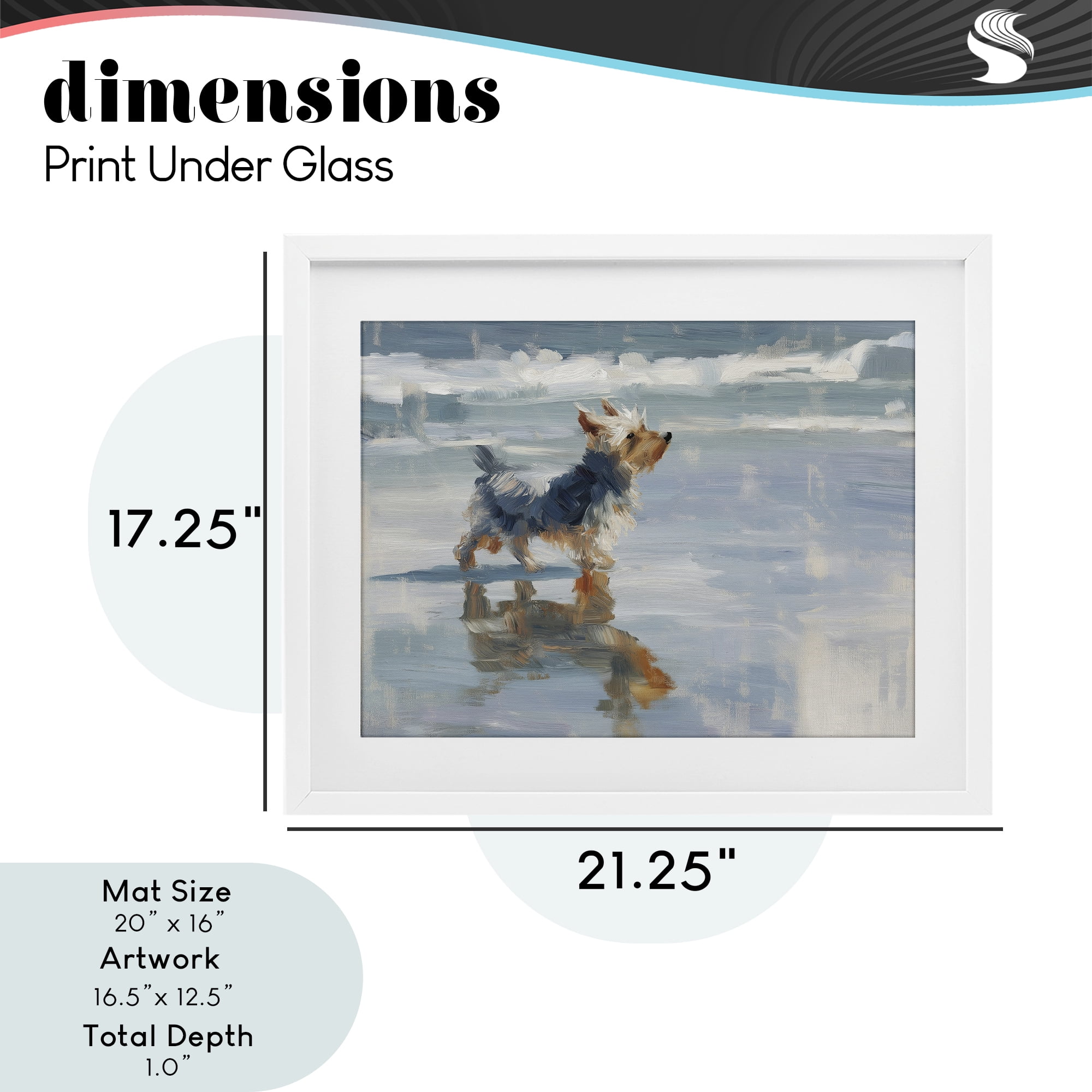 Stupell Industries Yorkie's Quiet Moment White Framed Print Under Glass, design by Svetlana Aleynikova