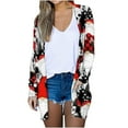 thumbnail image 2 of Cardigans Surdimensionnés pour Femmes Mode Manteau Imprimé Cardigan à Manches Longues Blouse Décontractée Ample Hauts en Liquidation, 2 of 6