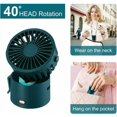 thumbnail image 2 of Mini USB Hand Fan, USB Rechargeable with 3 Speeds Adjustable Portable Fan, for Home Office and Travel（GREEN）, 2 of 5