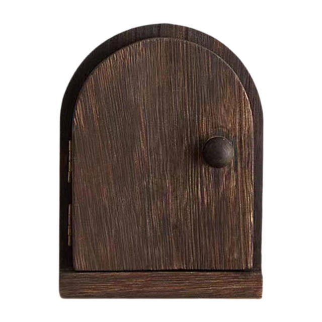 Elodie Wood Door Outlet Cover Creative Decorative Socket Panel Wall Plate Protector Dark Brown