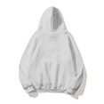 thumbnail image 3 of Hauaitttt Women Solid Basic Letter Loose Hoodie Sweatshirt Long Sleeve Pocket Drop Shoulder Pullovers Top Woman Hoodie over Hoodies for Women Women's Athletic Hoodies Hoodie Dress Zipper Side Zip, 3 of 4