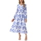 thumbnail image 1 of INSPIRE CHIC Vestidos de Chifón para Mujeres con Mangas Largas Semi Transparentes, Vestido Bohemio Floral con Volantes y Bolsillo Blanco M, 1 of 6
