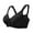 Black, variant on Women's Front Closure Full Coverage Back Support Non Padded Wireless Plus Size Bra,42DDD