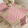 thumbnail image 2 of Ambesonne Vintage Table Runner & Placemats, Pop Art Retro Dots, Placemat 4 pcs + Runner 14"x90", Vermilion White, 2 of 2