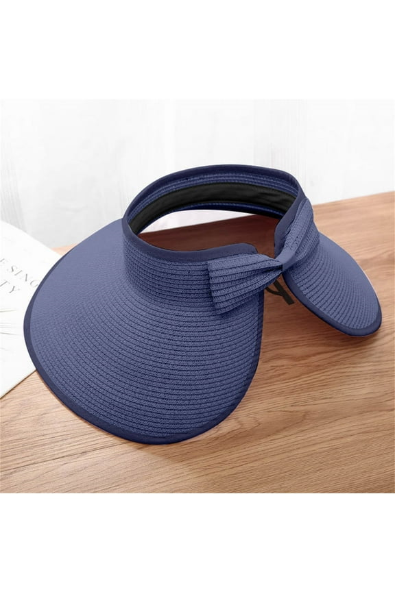 Baseball Caps Outdoor Sun Hats Cowboy Sun Visor Hats for Women Wide Brim Straw Visors Womens Foldable Beach Visors Summer Roll Up Beach Hat