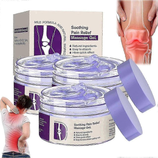 3pcs Joint Pain Gel Purple Gel for Joint Activities Throughout The Body, Soothing Knees, Lumbar, Neck, Hands and Feet_c*