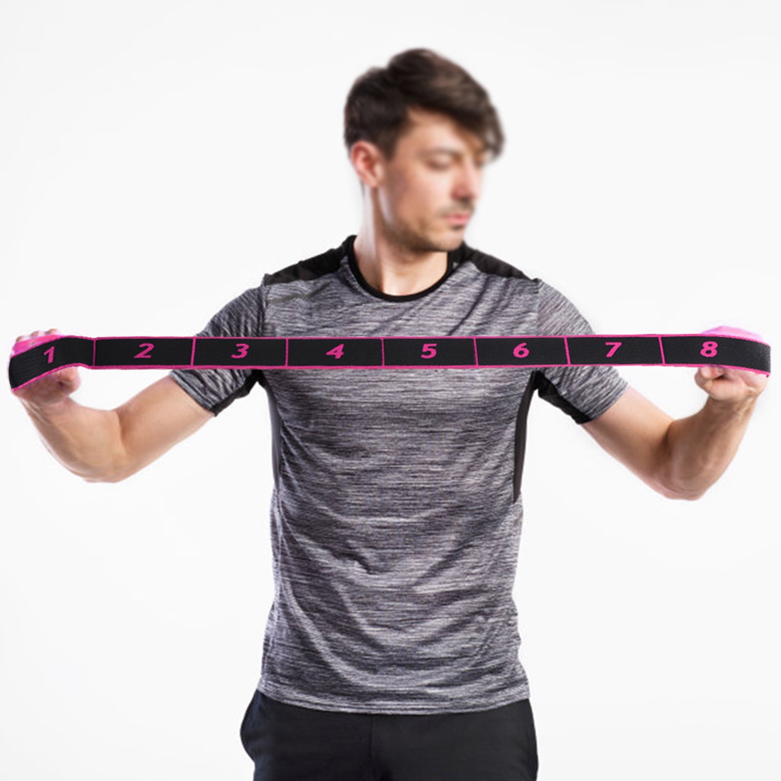 Sangle D’Exercice Élastique Musculation – Bande De Résistance Fitness, Yoga/Pilates/Danse, Tension Ajustable, Pour Tous Niveaux