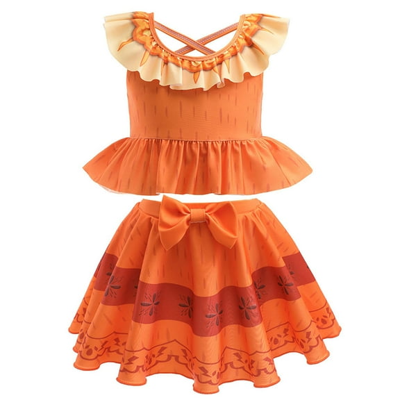 Girls Two Piece Swimsuit Off Shoulder Ruffle Bikini Bathing Suit Princess Swimwear