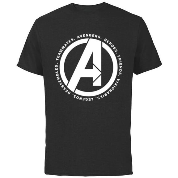 Marvel Avengers: Endgame Logo Heroes and Legends - Short Sleeve Cotton T-Shirt for Adults - Customized-Black