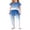 Blue Gradient, variant on Arshiner Pajamas for Girls Short Sleeve Long Pants Pjs Cute Soft Sleepwear Lounge Sets