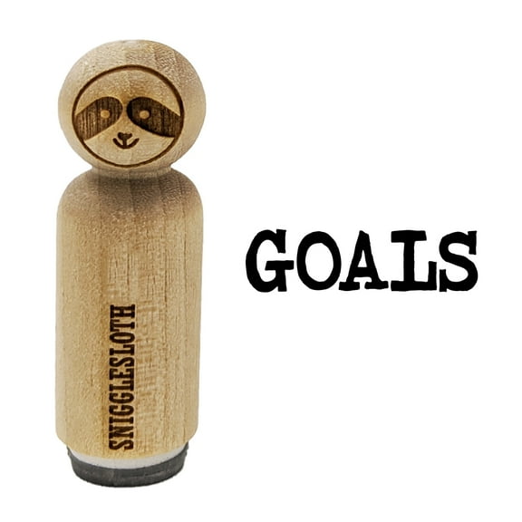 Goals Fun Text Rubber Stamp for Scrapbooking Crafting Stamping - Medium 1 Inch