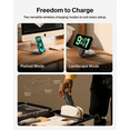 thumbnail image 5 of Belkin MagSafe Charger Compatible, 2-in-1 Qi2 Wireless Charging Station 25W, Convertible Wireless Charger for iPhone 16, AirPods, Portable Phone Stand for Travel w/ USB-C Port, 45W Adapter - Black, 5 of 9
