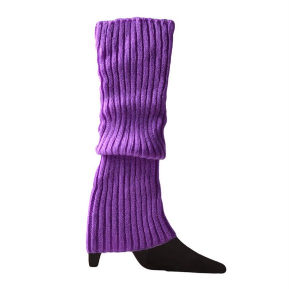 HeroNeo Womens Fashion Leg Warmers Adult Junior 80s Ribbed Knitted Knee High Long Socks for Neon Party Fall Winter Sports Casual