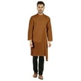 thumbnail image 2 of Atasi Indian Designer Kurta For Mens Party Wear Solid Color Ethnic Long Shirt, 2 of 7