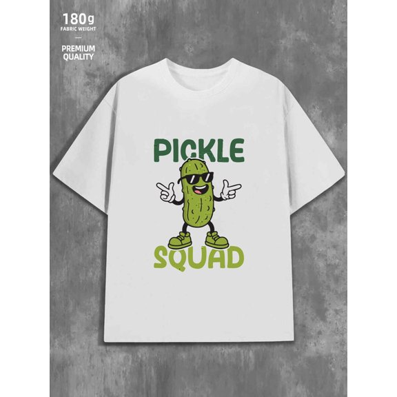 Pickle Squad Tee men's Christmas 180G 100% Cotton white beach humor Casual Unisex Shirt Short Sleeve tshirts Vintage Unisex Shirt Graphic tshirts Original Unisex Shirt Graphic tshirts