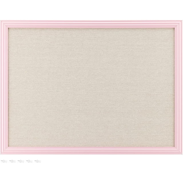 Framed Linen Bulletin Board x es Fabric Jewelry Organizer Pinboard for Wall Memory Memo Pin Board Pink Linen with Frame