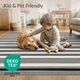 thumbnail image 4 of ODIKA Striped Nautical Ticking Lines Doormat Farmhouse Bold Pinstripe Non-Slip Chair-Friendly for Home Office, Gaming Room, Under Desk, 4 of 7