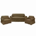 thumbnail image 1 of Cubre Sala Bubble Con Falda De Olan Fundas Protector Stretch 3 Set taupe, 1 of 2