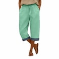 thumbnail image 5 of Workout Casual Pants for Women Linen Pants Summer Wide Leg Pants Elastic Waist Pants High Waisted Pants Casual Beach Trousers Pants Xl, 5 of 6