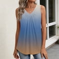 thumbnail image 5 of Iaqnaocc Womens Tank Tops 2026 Summer Sleeveless Loose Fit Gradient Boho T Shirts Dressy Casual V-Neck Womens Fashion Clothing Shirts Blue M, 5 of 6