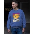 thumbnail image 2 of Retro Rizz - Vintage Winking Emoji Graphic Men's Sweatshirt, 2 of 4