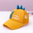 thumbnail image 3 of Beugl Visor Hats Clearance, Kids Baby Boys Girls Dinosaur Embroidered Cap Fashion Baseball Cap Peaked Hat Baseball Cap Women Sun Hats for Women Yellow One Size, 3 of 5