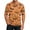 Earthy Yellow, variant on Men Henley Neck Halloween Bat Print Raglan Three Quarter Sleeve Top Casual Loose Fit Shirt for Holiday Party Saffron XL