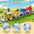 thumbnail image 5 of Dimoarch Train Toys for 1 2 3 Years Old, Toddlers Toys Electric Train Car Track Play Set with Steam, Light & Music for Boys Girls Ages 2 3 4, Birthday Gifts for Baby, 5 of 9