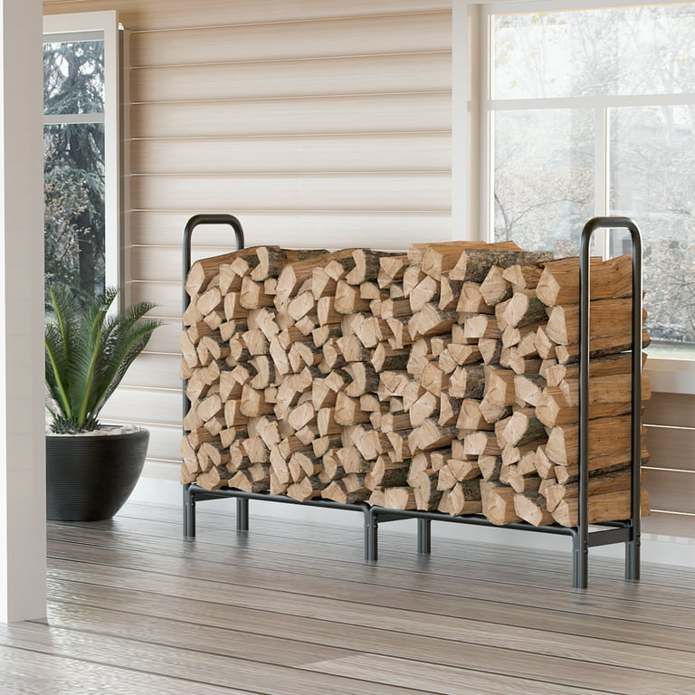 72in Fireplace Logs Rack, Indoor/Outdoor Heating Fire Pit Logs