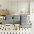 U_Style Lshaped Modular Sectional Sofa with Removable Back Cushions 3