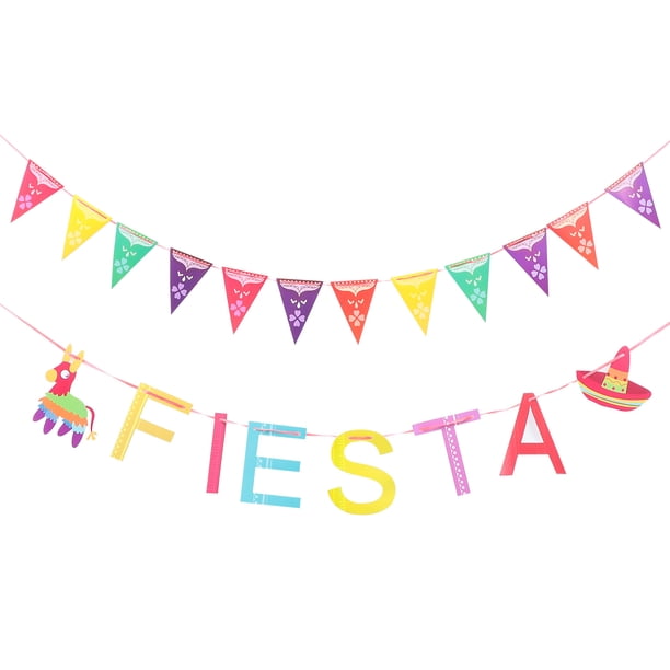 KAKOWELY guirnaldas decorativas con temática mexicana para fiestas, adornos colgantes